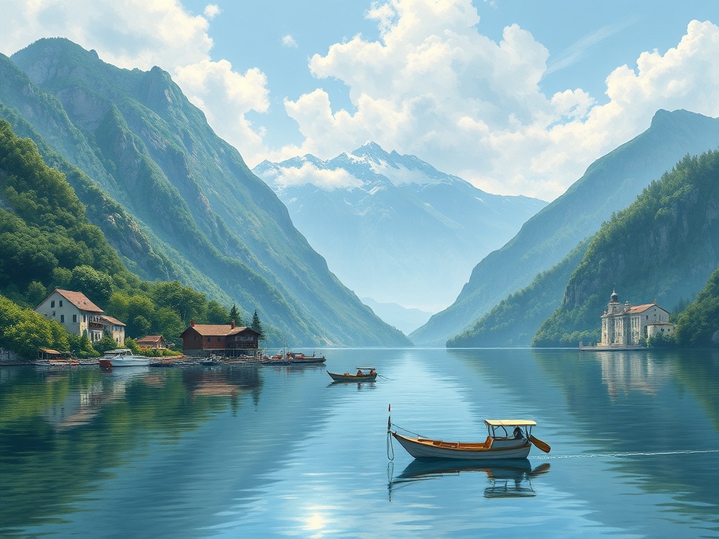 lake como image