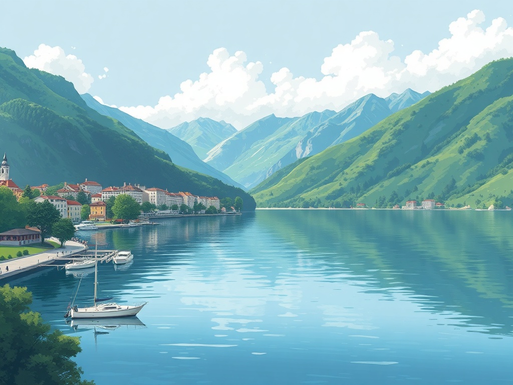 lake como image